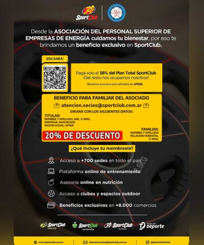 ¡BENEFICIO SPORT CLUB!