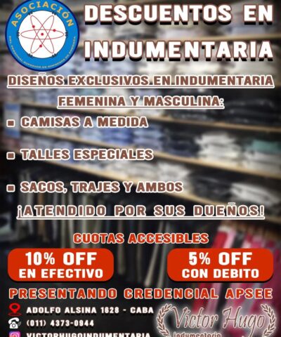 ¡BENEFICIO DE INDUMENTARIA VÍCTOR HUGO!