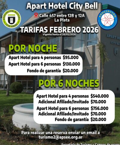 ¡APART HOTEL City Bell – FEBRERO 2026!