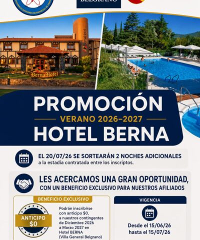 ¡PROMOCIÓN Hotel Berna!