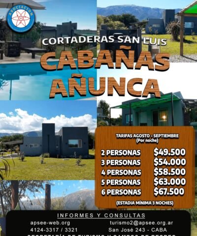 ¡PROMOCIÓN Cabañas Añunca – San Luis!